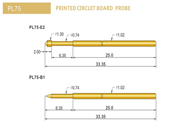 PL75測試探針規(guī)格型號、PL75探針選型