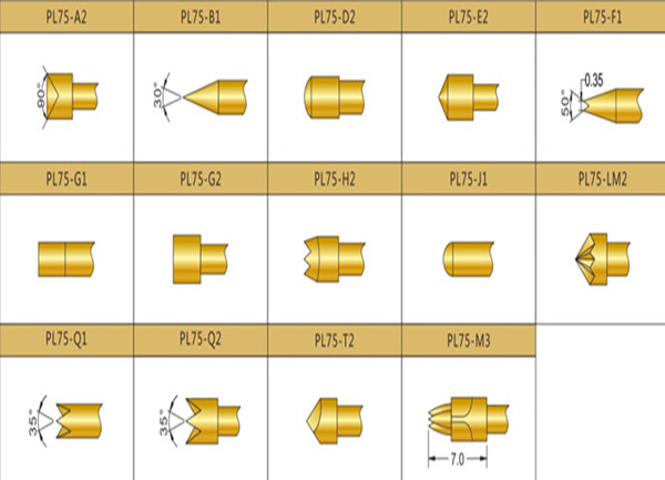 PL75探針頭型、華榮華測試探針廠家